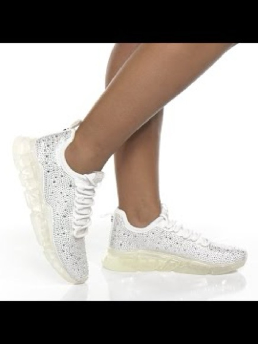 Steve Madden Danaly Sneaker White Sparkle